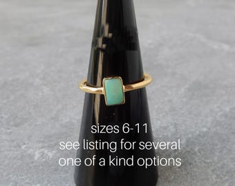 Genuine Ethipial Fire Opal Gold Rings • Natural Ethiopian Opal Jewelry • October Birthstone Jewelry • Gold Gemstone Jewelry • Welo Opal