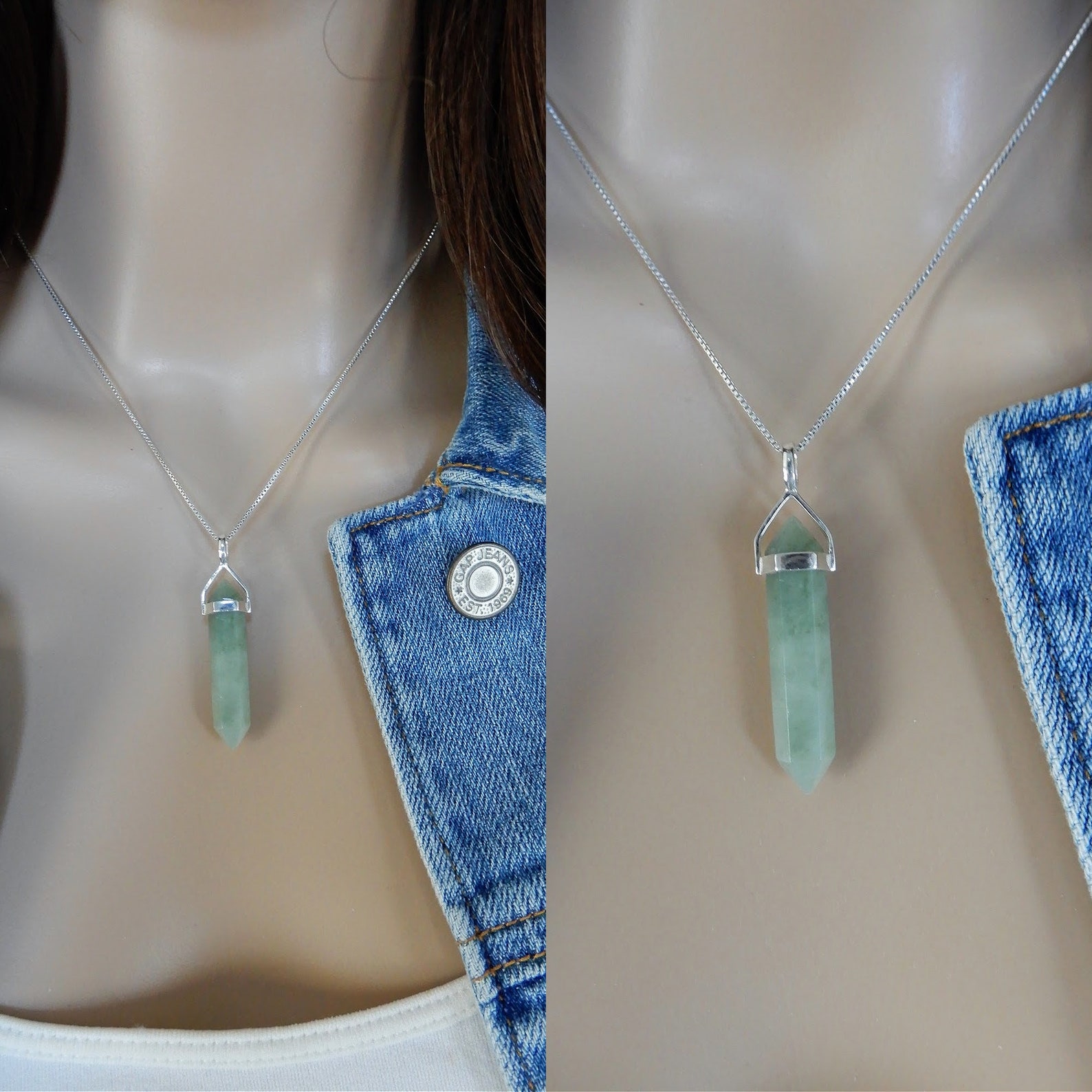 Jade Necklace Real Jade Necklace Jade Crystal Necklace Etsy
