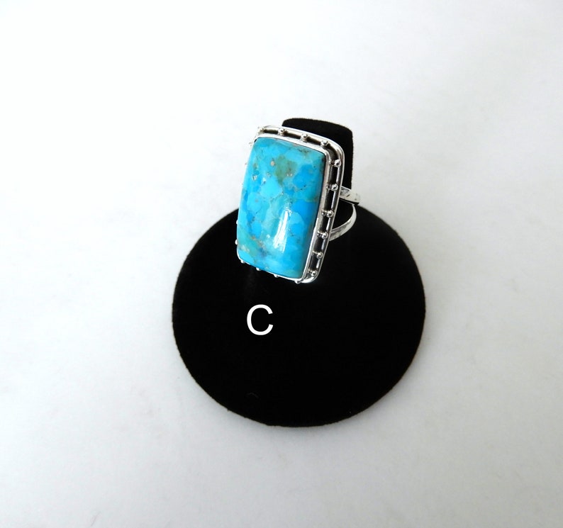 Turquoise Rings Kingman Turquoise Rings Silver Turquoise - Etsy