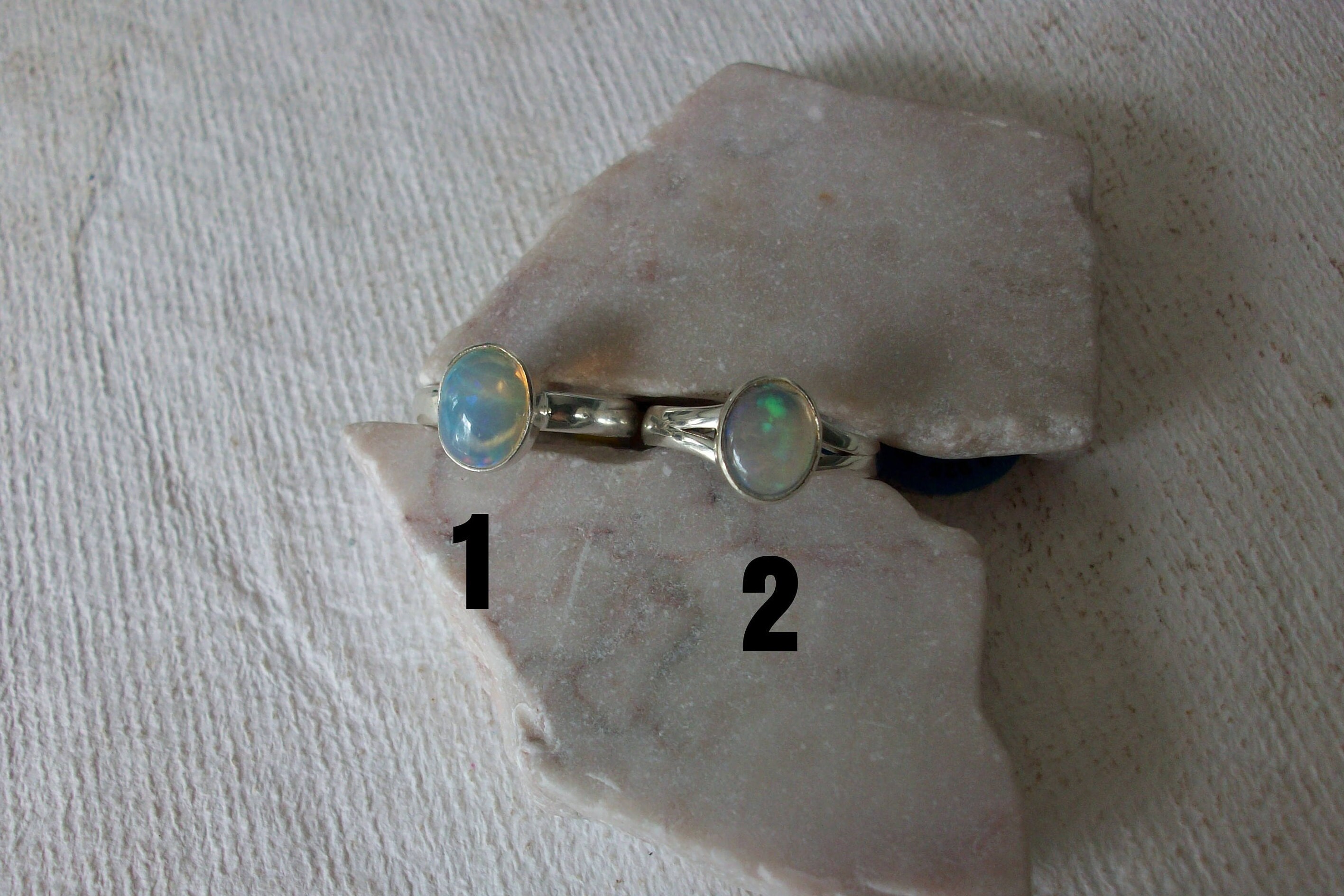 •ETHIOPIAN OPAL - SMALL TEARDROP• silver ring (size 10)