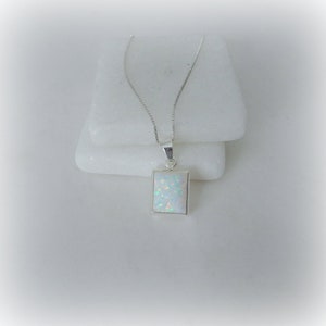 Opal Necklace, White Opal Pendant, White Opal Sterling Necklace, October Birthstone, Opal Necklace, Sterling Opal, Gemstone Appeal, GSA