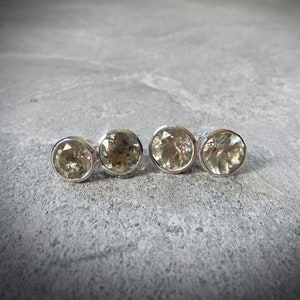 Green Amethyst Earrings Sterling Silver • Prasiolite Earrings • Genuine Green Amethyst • February Birthstone • Prasiolite Earring