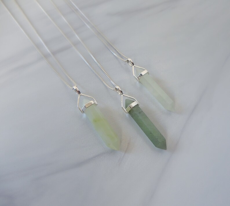 Jade Necklace Real Jade Necklace Jade Crystal Necklace Etsy