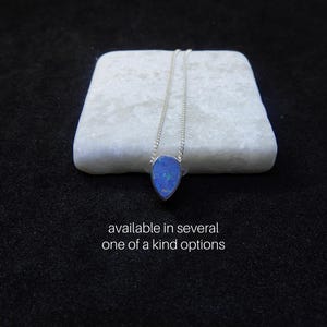Opal Necklace Sterling Silver • Opal Pendant • Genuine Australian Opal Pendant • Opal Doublet • October Birthstone • Iridescent Opal