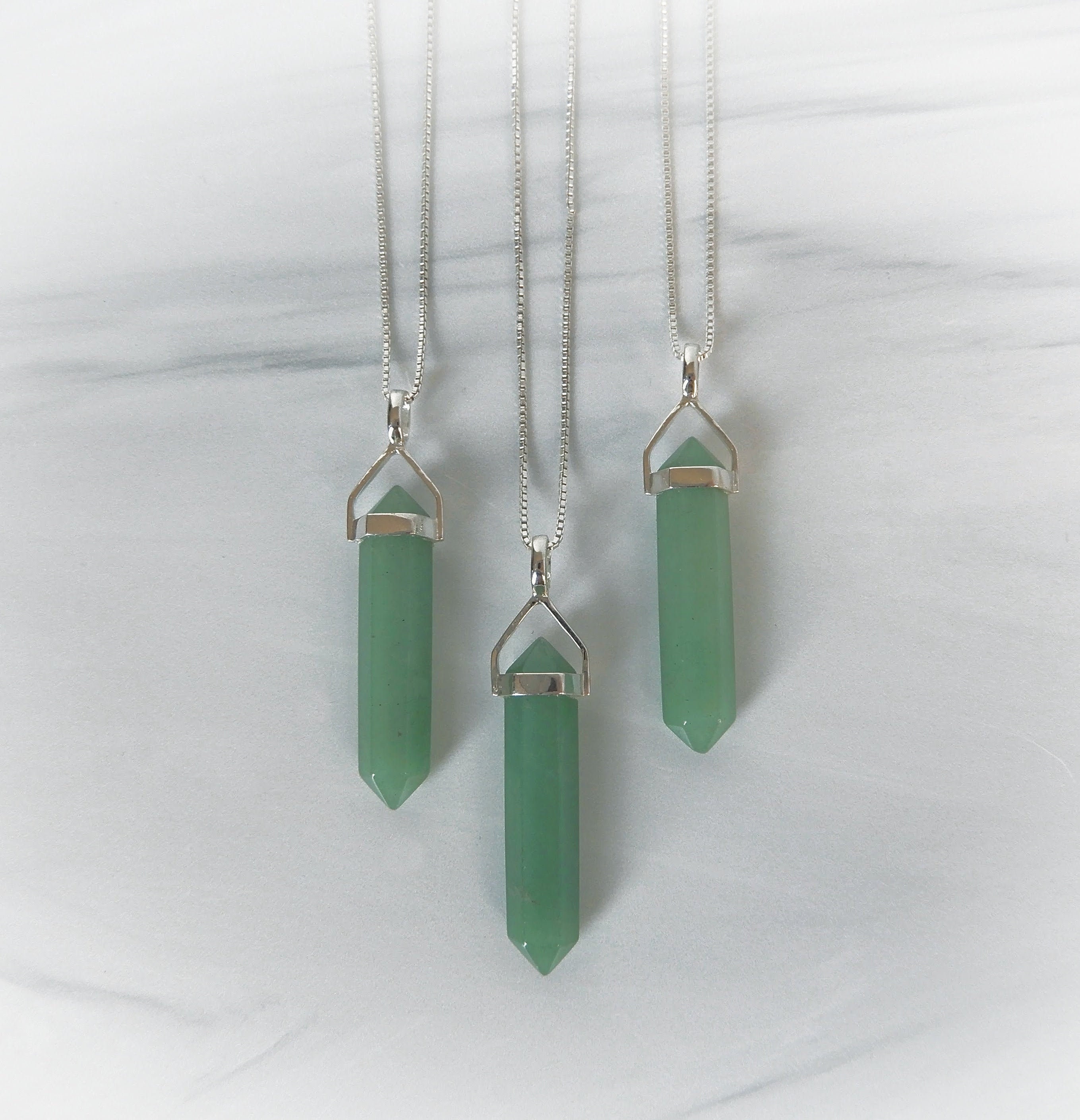 Aventurine Necklace Green Aventurine Pendant Genuine Aventurine