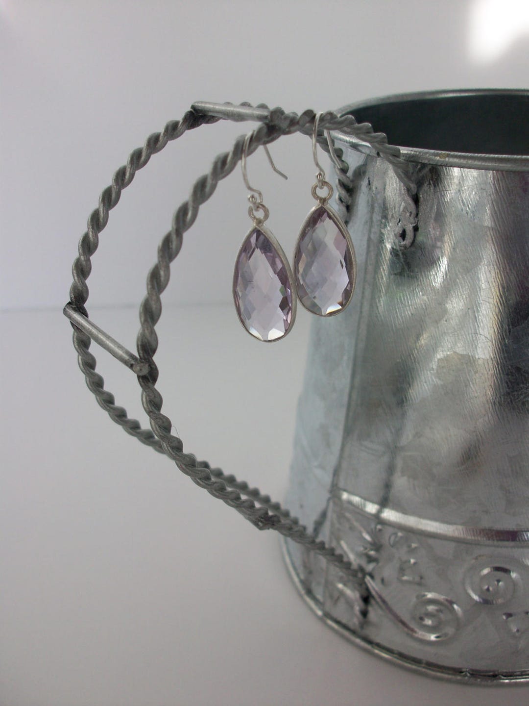 Amethyst Earrings, Sterling Silver Amethyst Earrings, Pink Amethyst ...
