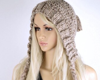 Hat, Knit hat, Chullo, Ear Flap Hat, Winter Hat, Tassel HatHandmade Hat, Chullo Hat,  Earflap, Wool Hat, PomPom Barley Earflap, Fashion Hat