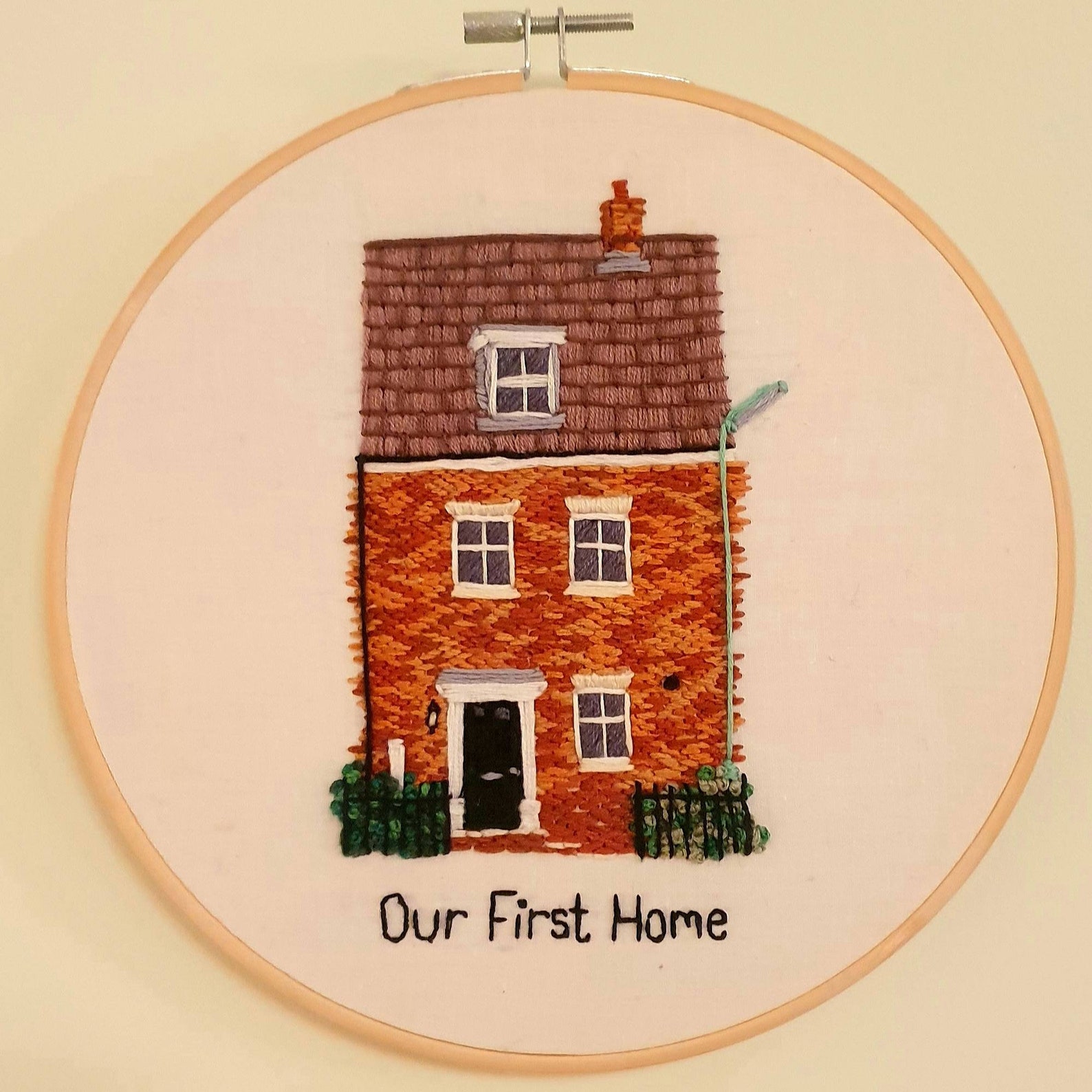 Custom hand embroidery house portrait gift house warming  etsy Custom hand embroidery house portrait gift house warming  etsy