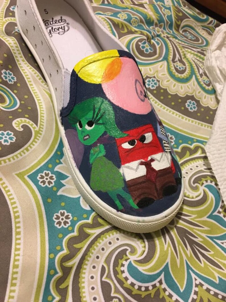 Hand painted Adult slip ons image 4