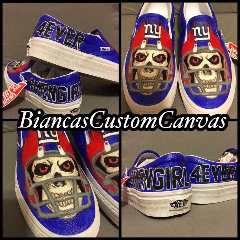 Hand painted Adult slip ons image 2