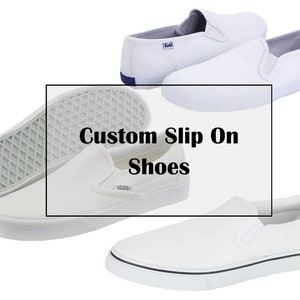 Hand painted Adult slip ons image 1