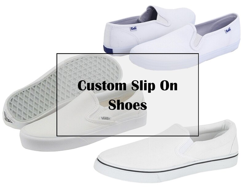 Hand painted Adult slip ons image 1