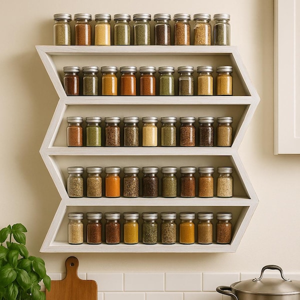 Unique Spice Rack, Essential Oil Shelf, Nail Polish Organizer