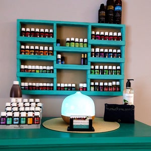 Essential Oil Shelf, oil rack, wood shelf, oil storage, hanging wall shelf, nail polish rack, spice rack, unique gift, home decor