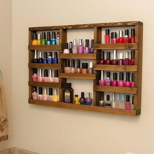 Estante de madera para esmaltes de uñas: estante para aceites esenciales, regalo para ella,