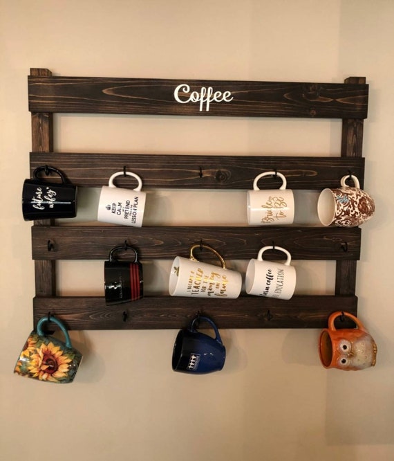 Coffee Cup Rack, Coffee Cup Display, Mother's Day, Housewarming