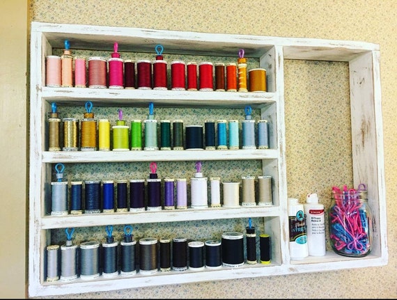 Sewing Room Makeover serger thread storage. …  Sewing room design, Sewing  room decor, Thread storage