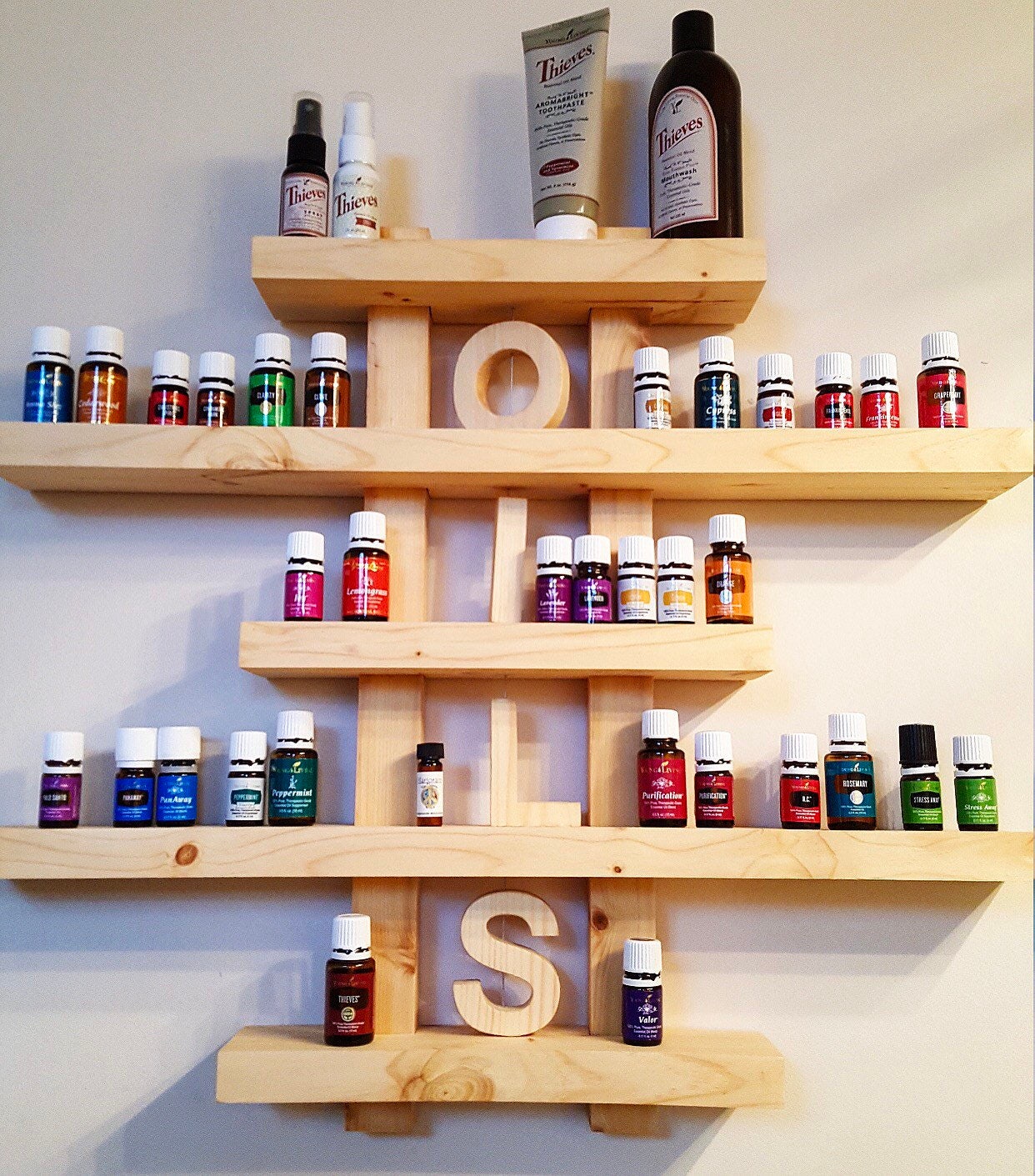 Essential Oils Shelf Unique Gift Apothecary Rack Oil Etsy