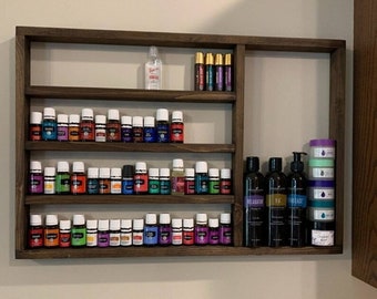 Handmade Wood Essential Oil Shelf: Wall Decor, Nail Polish Rack