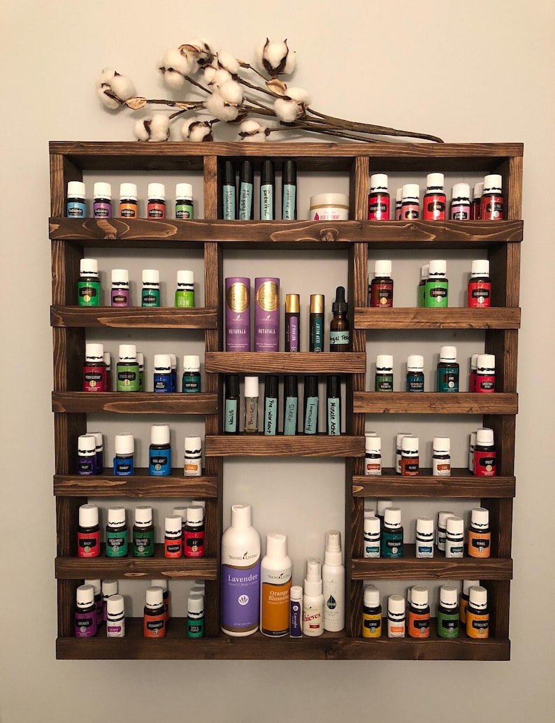 Essential oil storage oil shelf essential oils Etsy