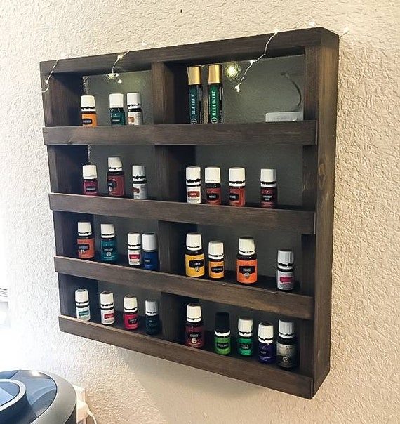 Oil Storage, Essential Oil Shelf, Medicine Cabinet, Apothecary Display,  Nail Polish Rack, Wood Shelf, Hanging Shelf, Essential Oil Holder 