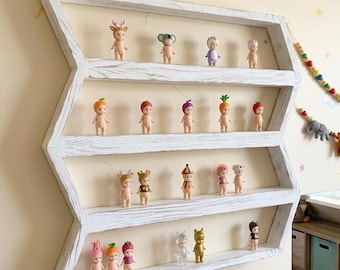 Sonnys Angel Display Shelf | Handmade Wooden Wall Rack | Collector Organizer | Kawaii Nursery Decor