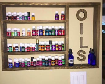 Essential Oil Shelf, Essential oil storage, nail polish rack, wood shelf, hanging shelf, essential oil holder, oil rack, wall decor