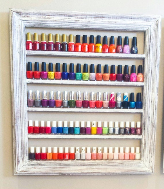 Amazon.com: Wall Rack DIY Mounted 4 Shelf Nail Polish Organizer Holds 120  Bottles Nail Polish or Essential Oils, Nail Salon Wall Art Display Rack  Perfume Cosmetic Spice Storage Shelf : Beauty &