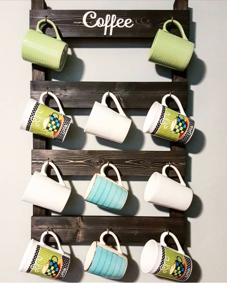 Coffee Cup Holder Kitchen Storage Coffee Mug Holder Etsy