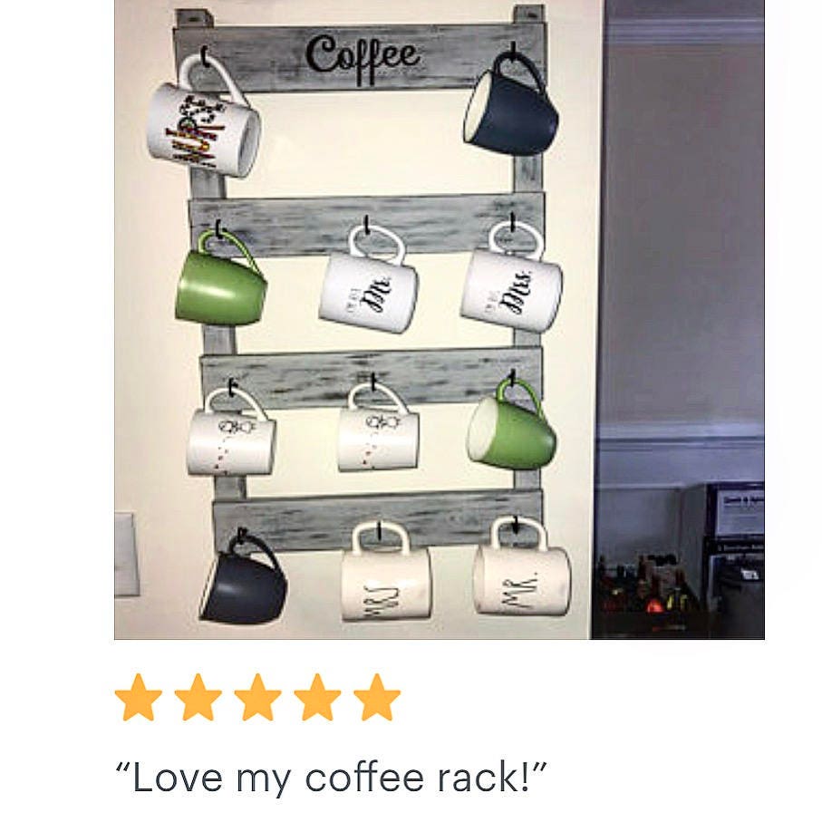 Coffee Cup Holder Coffee Mug Holder Tea Cup Rack Coffee Etsy