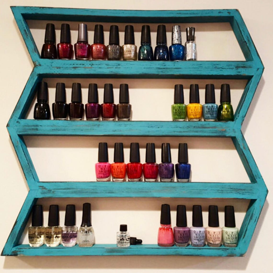 Essential oil shelf nail polish rack wood arrow decor dorm Etsy