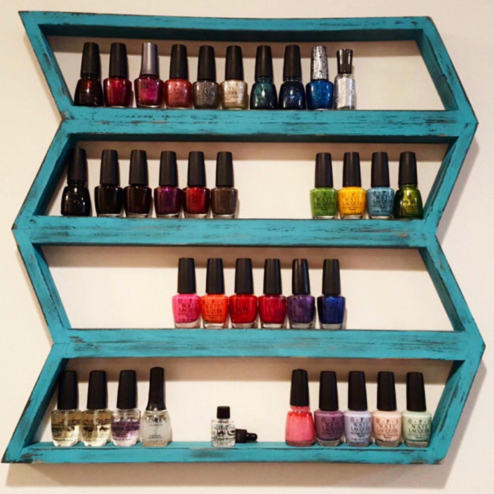 Essential oil shelf nail polish rack wood arrow decor dorm Etsy