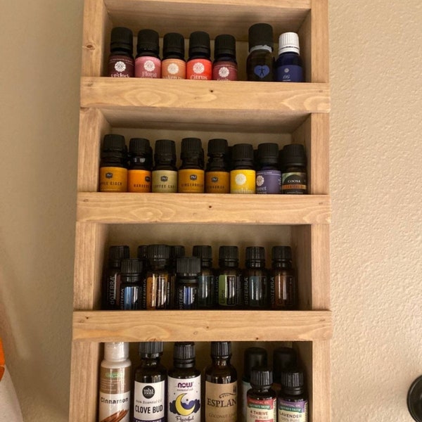 Essential oil shelf, essential oil display, oil storage, oil rack, wood shelf, hanging shelf, nail polish shelf, nail polish holder, gift