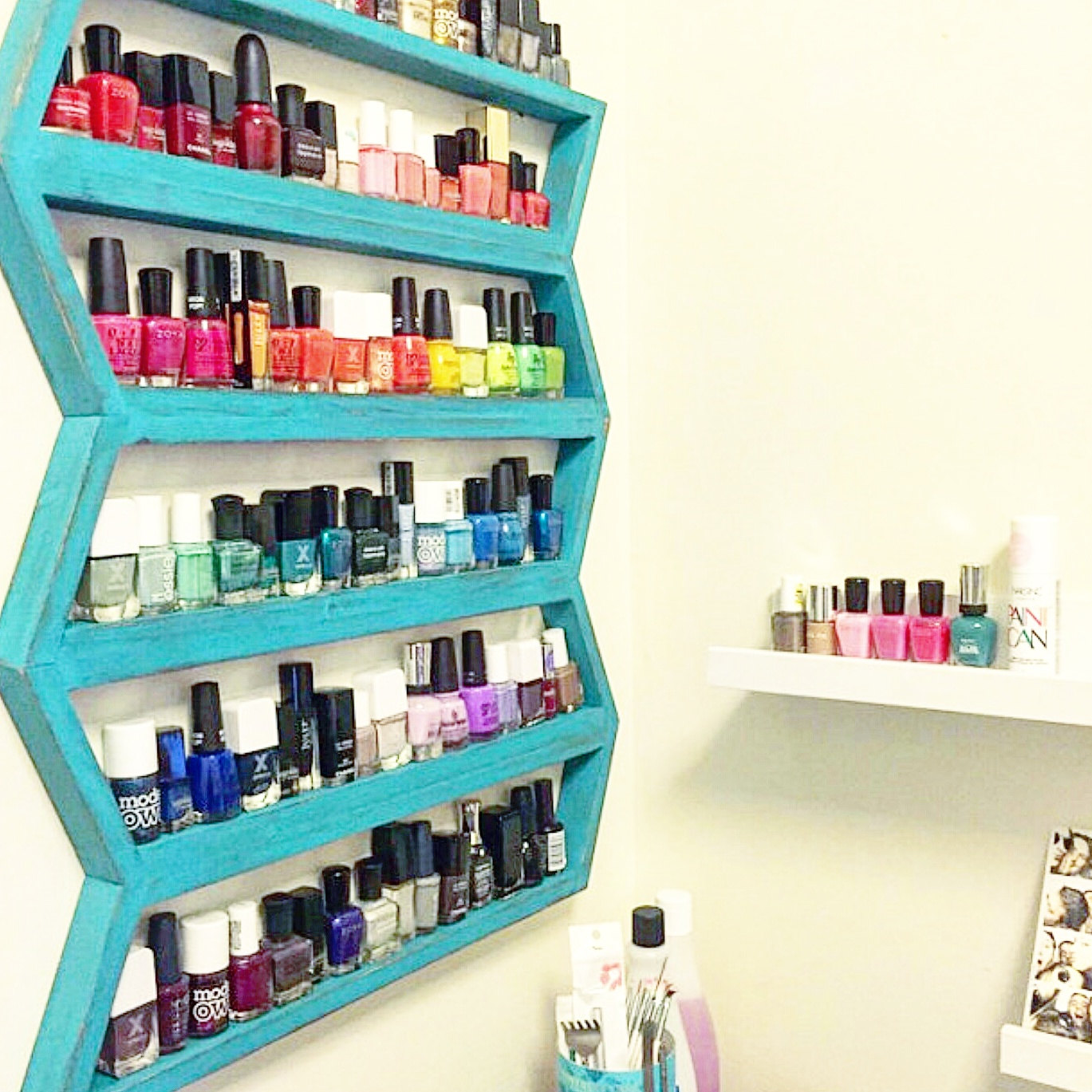 Buy Nail Polish Shelf, Nail Polish Rack, Nail Polish Organizer, Nail Polish  Holder, Chevron, Arrow, Wall Decor, Hanging Shelf, Bathroom Shelf Online in  India - Etsy