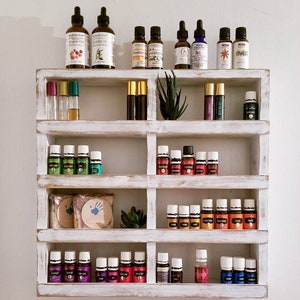 Oil Storage, Essential Oil Shelf, Medicine Cabinet, Apothecary Display,  Nail Polish Rack, Wood Shelf, Hanging Shelf, Essential Oil Holder 