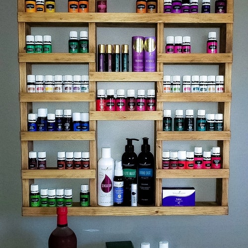 Essential Oil Shelf Oil Rack Nail Polish Storage Apothecary Etsy