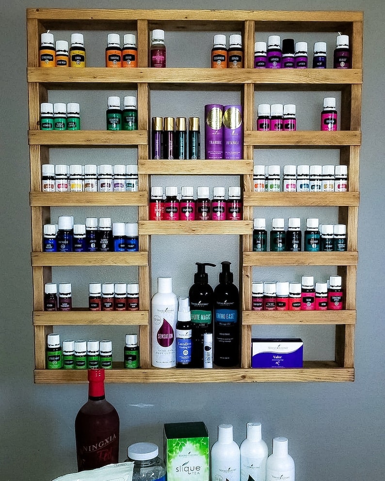 Essential oil shelf essential oil display oil storage oil Etsy