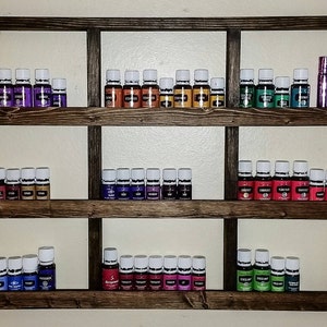 Wood shelf, Essential Oils Shelf, painters storage, oil rack, essential oil storage, hanging shelf, nail polish rack, window pane shelf