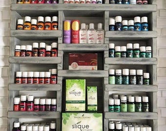 Handmade Wood Essential Oil Shelf: Holds 336 Bottles