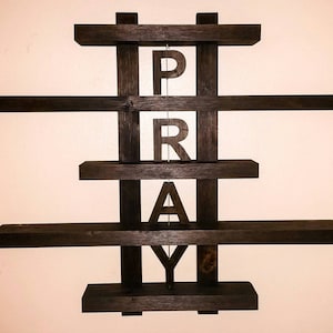 Spiritual decor, Essential Oil Shelf, pray, nail polish rack, essential oil rack, hanging shelf, christian, nursery decor, religious decor