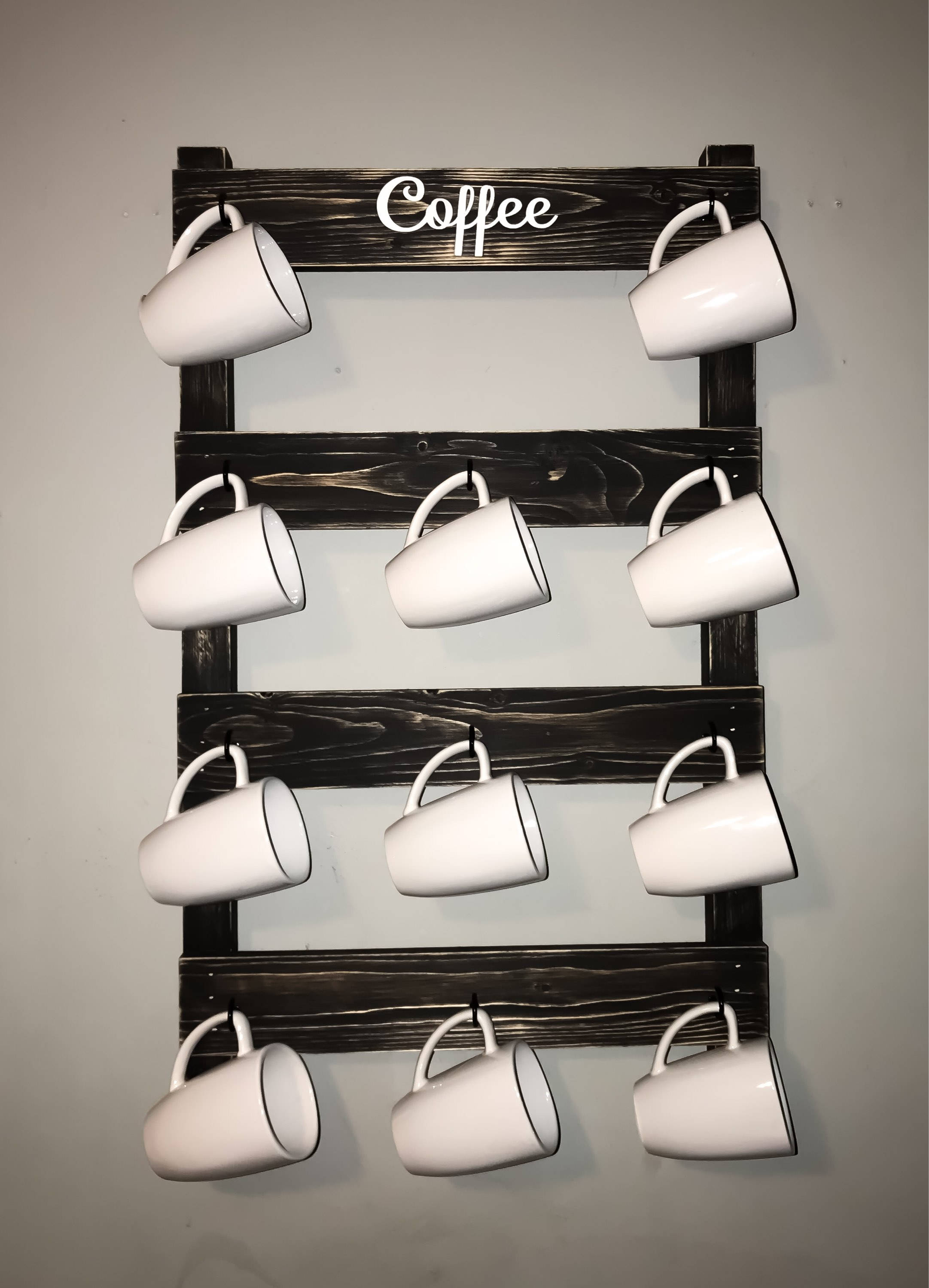 Coffee Cup Holder Coffee Cup Rack Kitchen Organizer Coffee Etsy