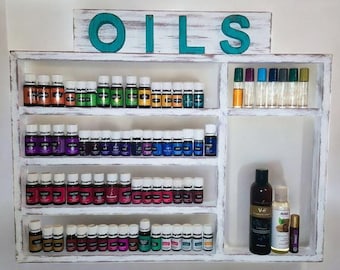 Handmade Wood Essential Oil Shelf: Hanging Display, Oil Storage