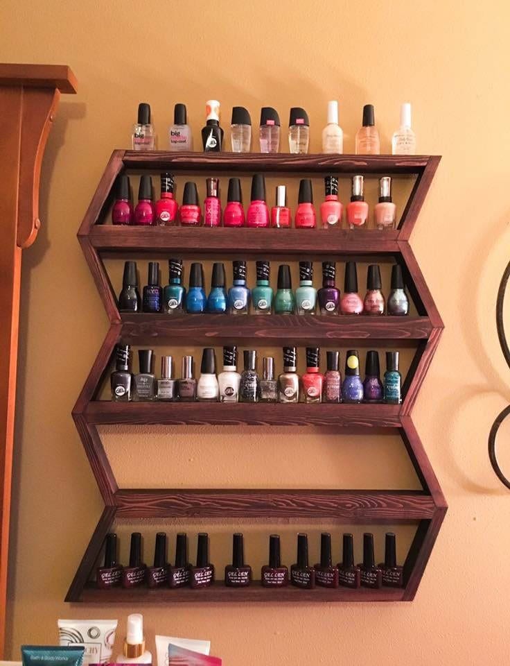 Nail Polish organizer nail polish rack nail polish shelf Etsy