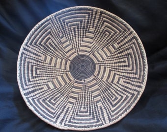 Pima Native American Inspired Hand Woven Basket 13"