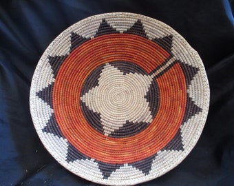 Navajo Inspired Wedding Basket  Hand Coiled Basket 14"