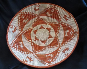 Apache Very Large Native American Inspired Hand Woven Basket 15"
