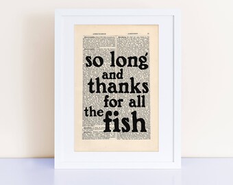 Thanks For All Fish Etsy Thanks For All Fish Etsy