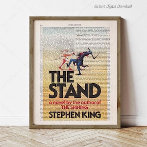 The Stand by Stephen King, instant download, book cover art, print locally, bookish gifts, reading nook decor gifts, home decor