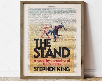 The Stand by Stephen King, instant download, book cover art, print locally, bookish gifts, reading nook decor gifts, home decor