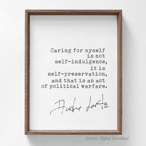 Audre Lorde Quote, Feminist Printable, instant digital download, black feminist, print locally image 10